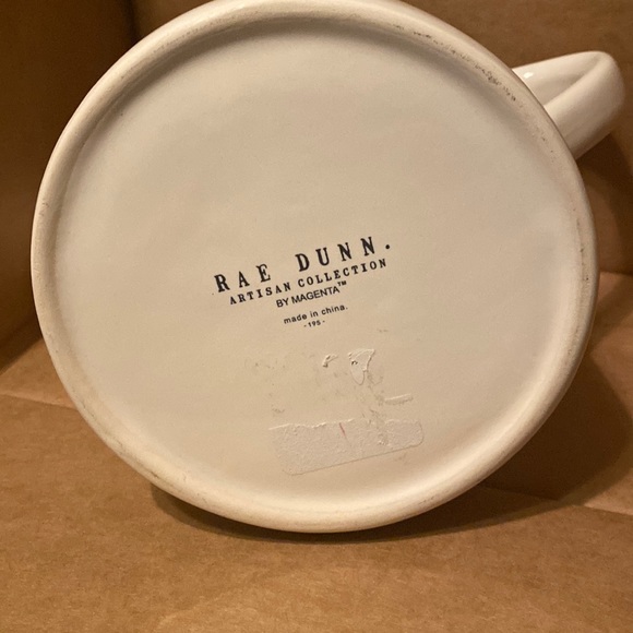 NWOT Rae Dunn CHEER in Red Letters Watering Ceramic Can - Picture 7 of 9